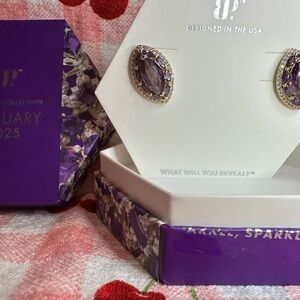 Elegant Purple Gemstone Earrings by JCPenney